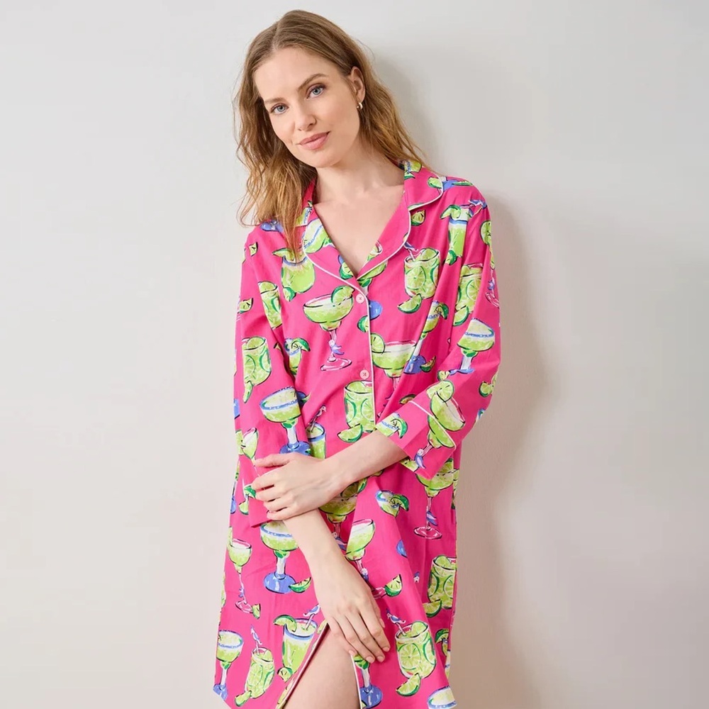 NWT - Printfresh - Fresh Margarita Sleep Shirt - Cabo Pink